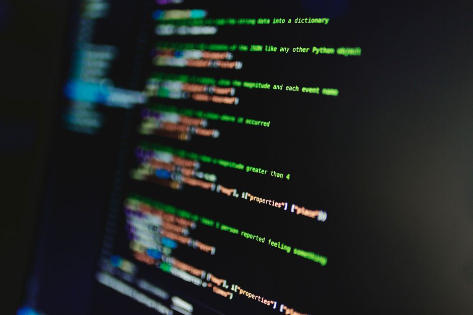 Code Python sur écran d'ordinateur