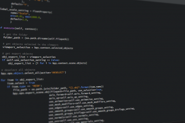 Code Python affiché à l'écran
